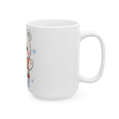 Christmas Polar Bear Mug: Kawaii Winter Cheer