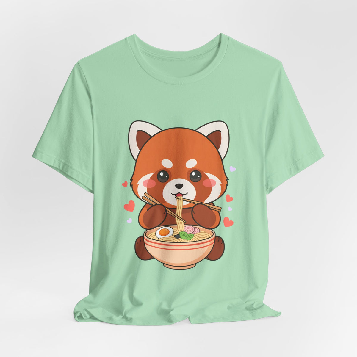 Kawaii Red Panda Ramen T-Shirt for Cozy Foodie Style