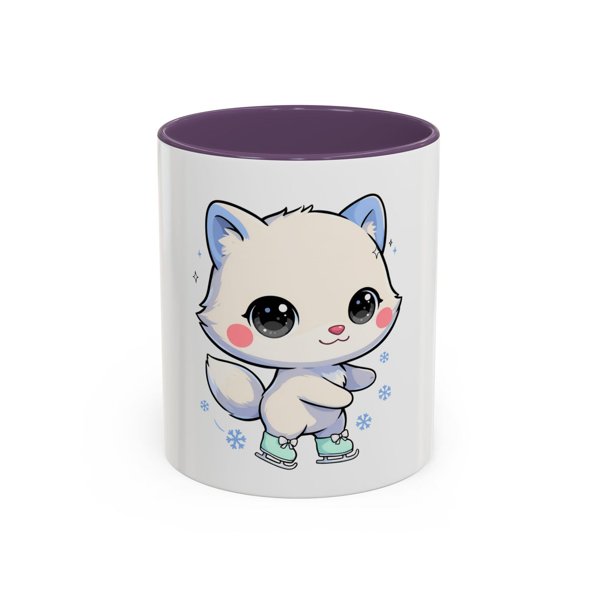 Kawaii Arctic Fox Mug for Cozy Winter Coffee Breaks