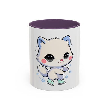 Kawaii Arctic Fox Mug for Cozy Winter Coffee Breaks