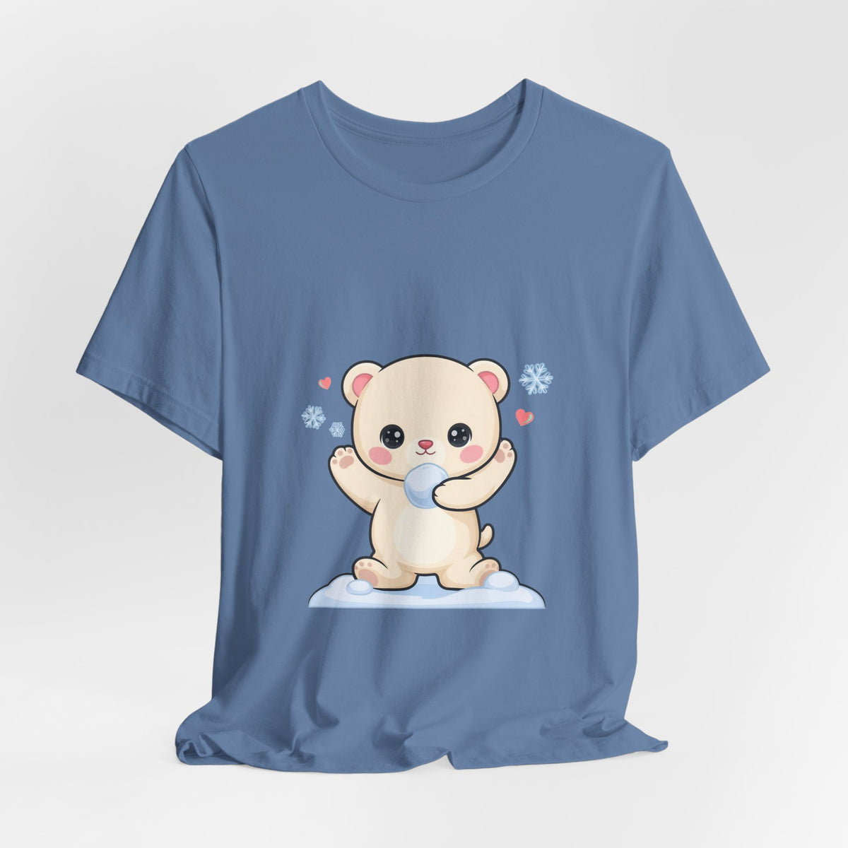 Kawaii Polar Bear Tee, Cute Snow Day Unisex Shirt