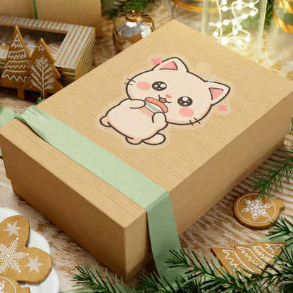 Kawaii Sushi Cat Sticker for Laptop and Journal
