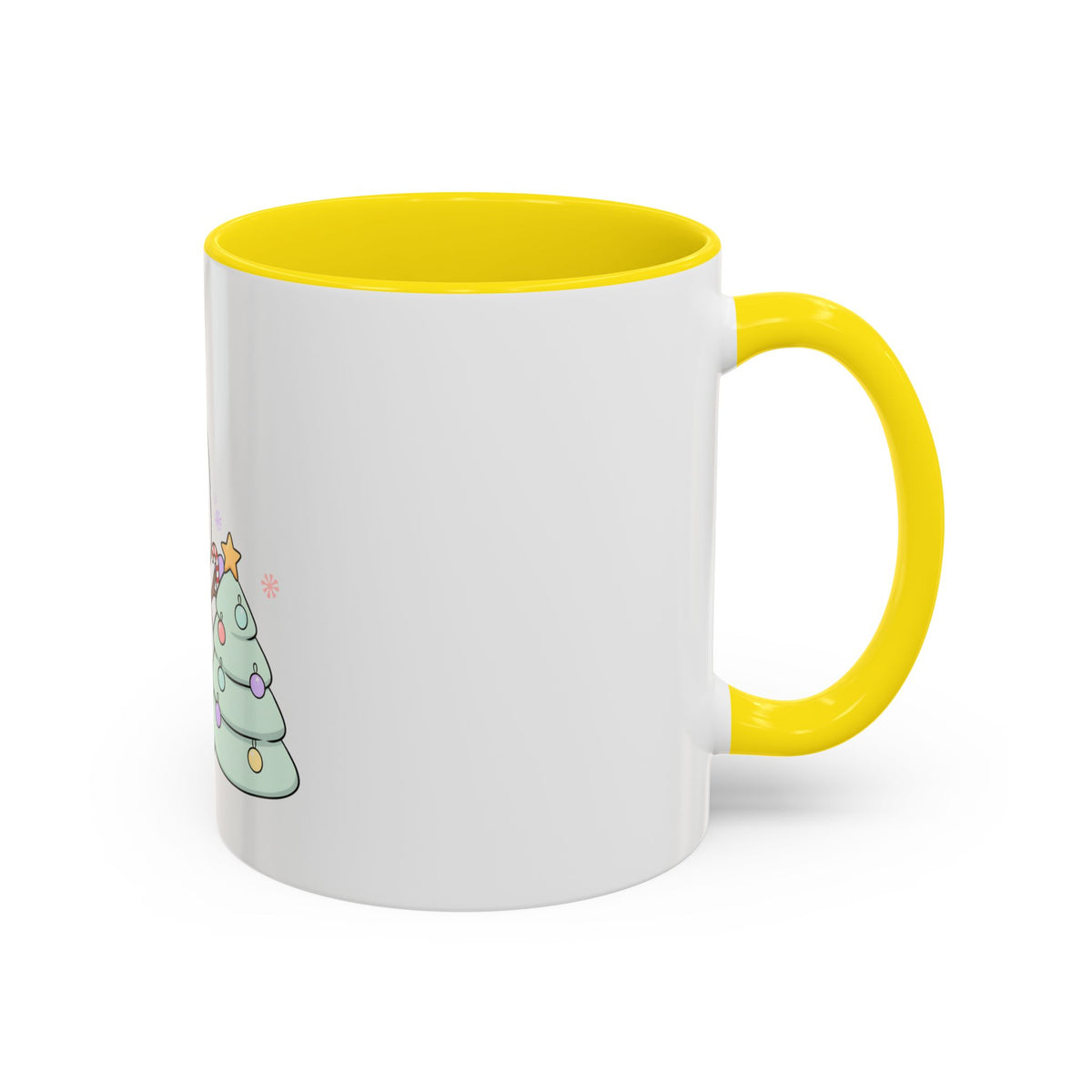 Kawaii Snowman Christmas Mug, Accent Coffee Mug