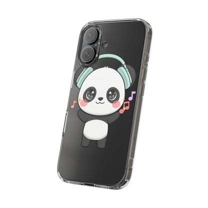 Kawaii Panda Phone Case with Headphones