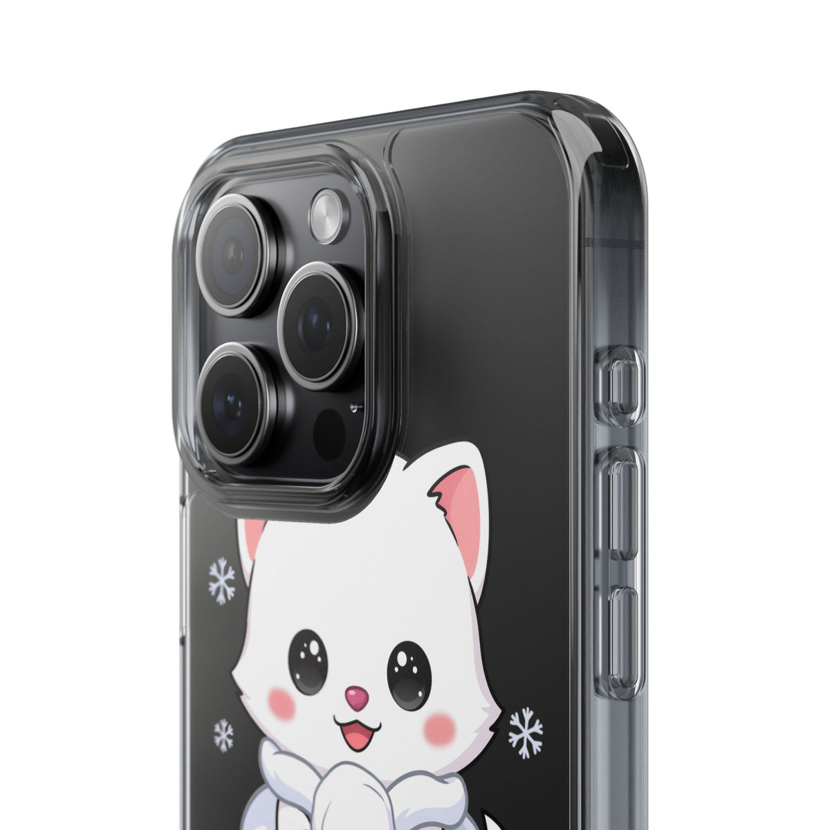 Kawaii Arctic Fox Phone Case, Cute Snow Day Gift