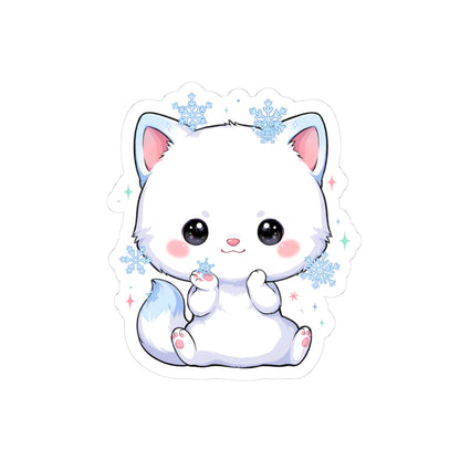 Arctic Fox Sticker, Cute Winter Gift for Fox Lovers
