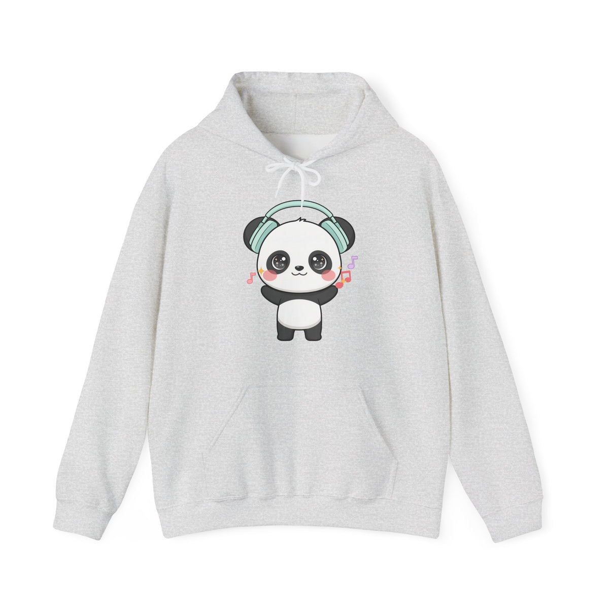 Kawaii Panda Hoodie, Cute Music Lover Sweatshirt