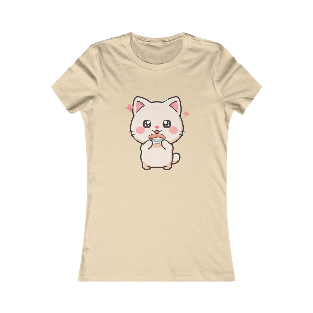 Kawaii Cat Sushi Women's Tee for Cute Casual Outfits