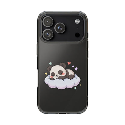 Sleeping Panda Clear Impact-Resistant Phone Case