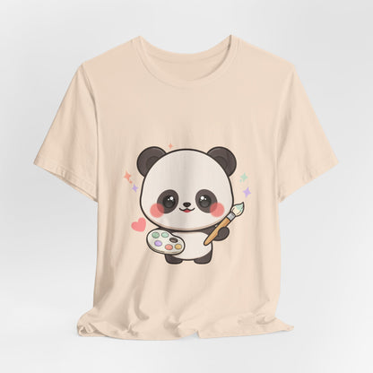 Kawaii Panda Artist T-Shirt for Creative Panda Fans