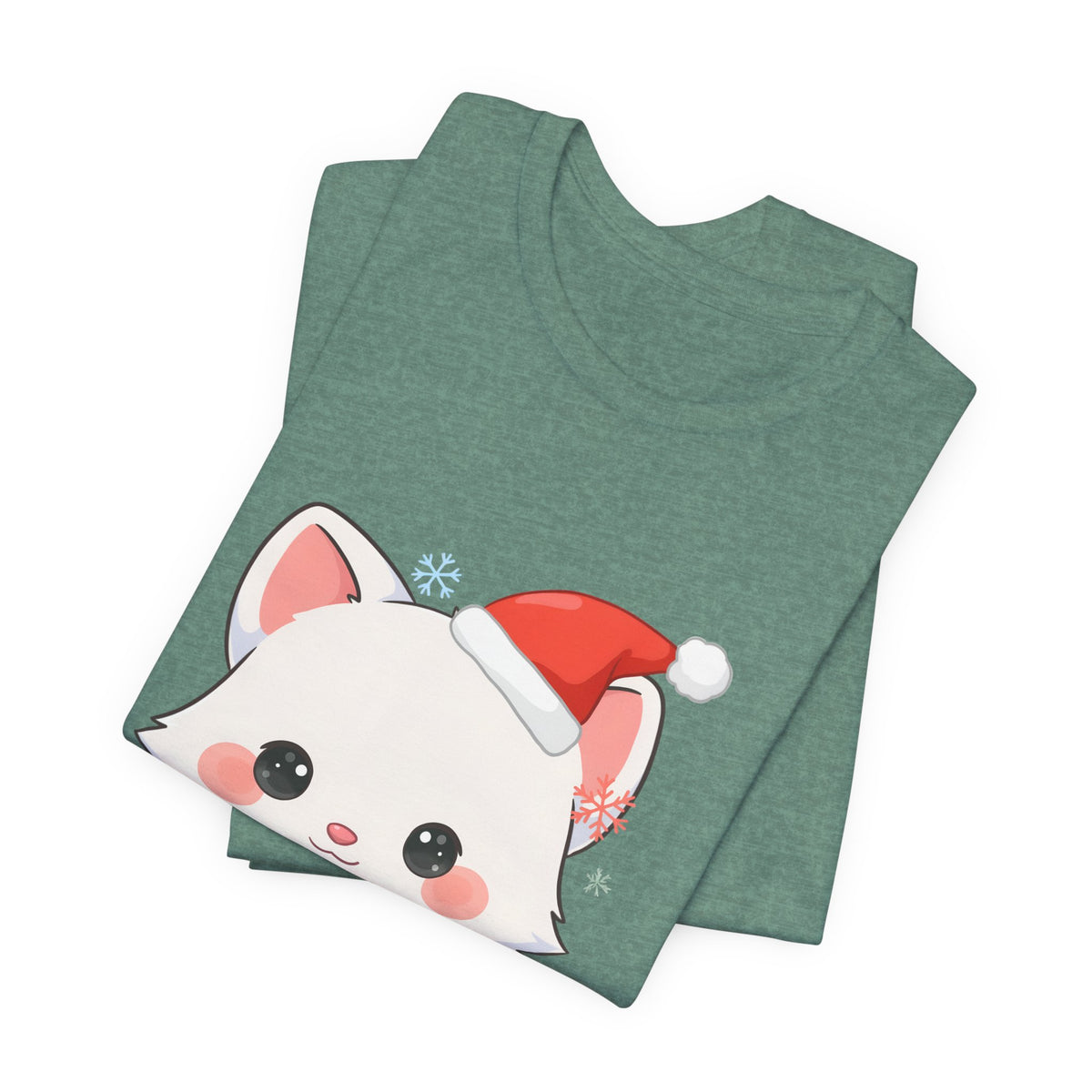 Christmas Arctic Fox T-Shirt for Cozy Holiday Readers