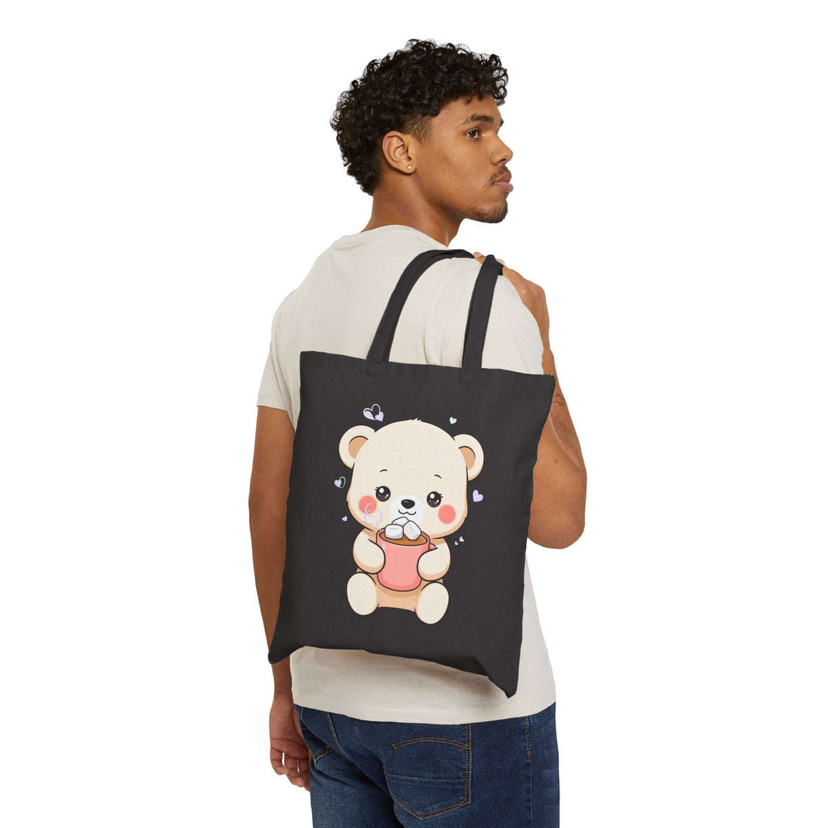 Kawaii Polar Bear Tote Bag for Cozy Cocoa Lovers