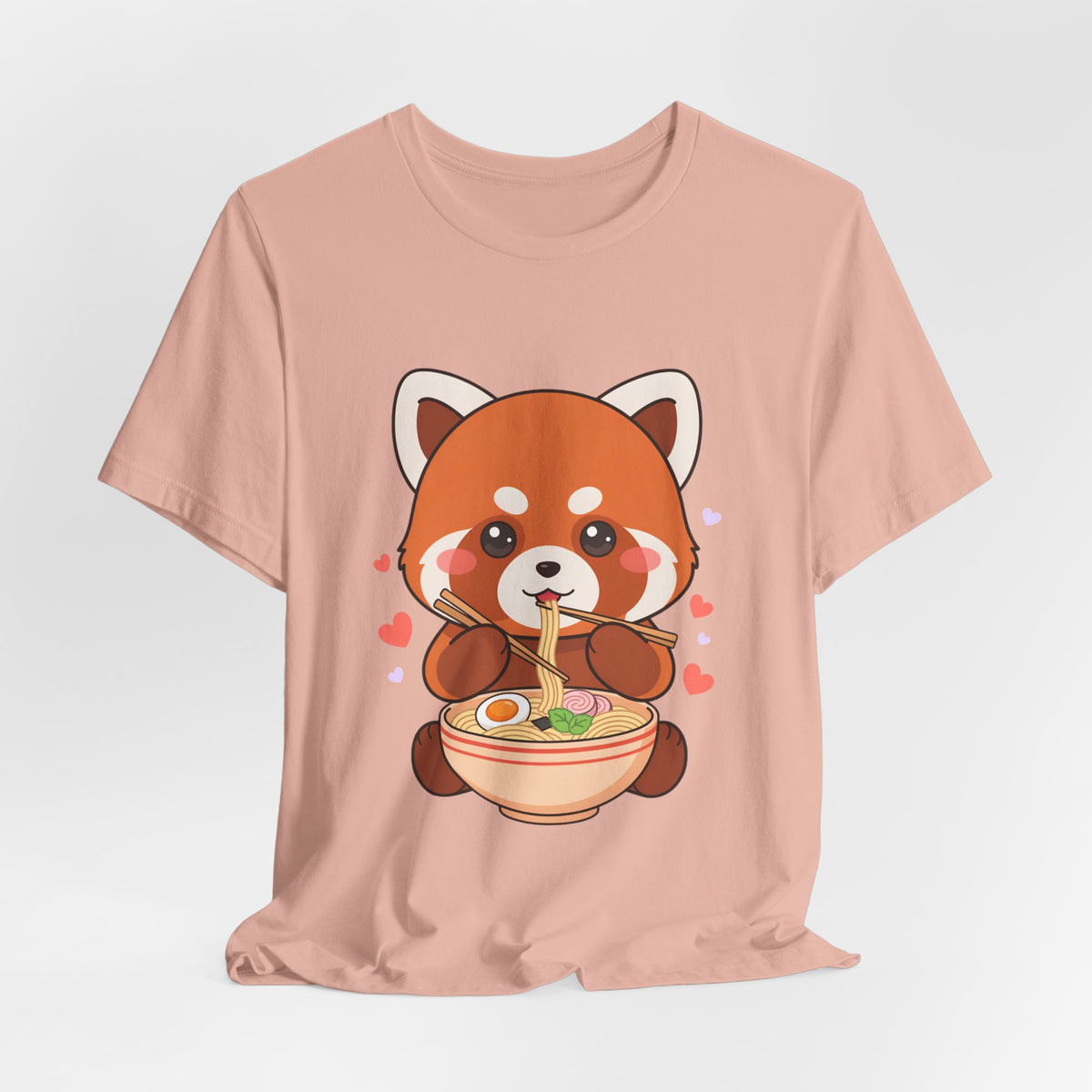 Kawaii Red Panda Ramen T-Shirt for Cozy Foodie Style