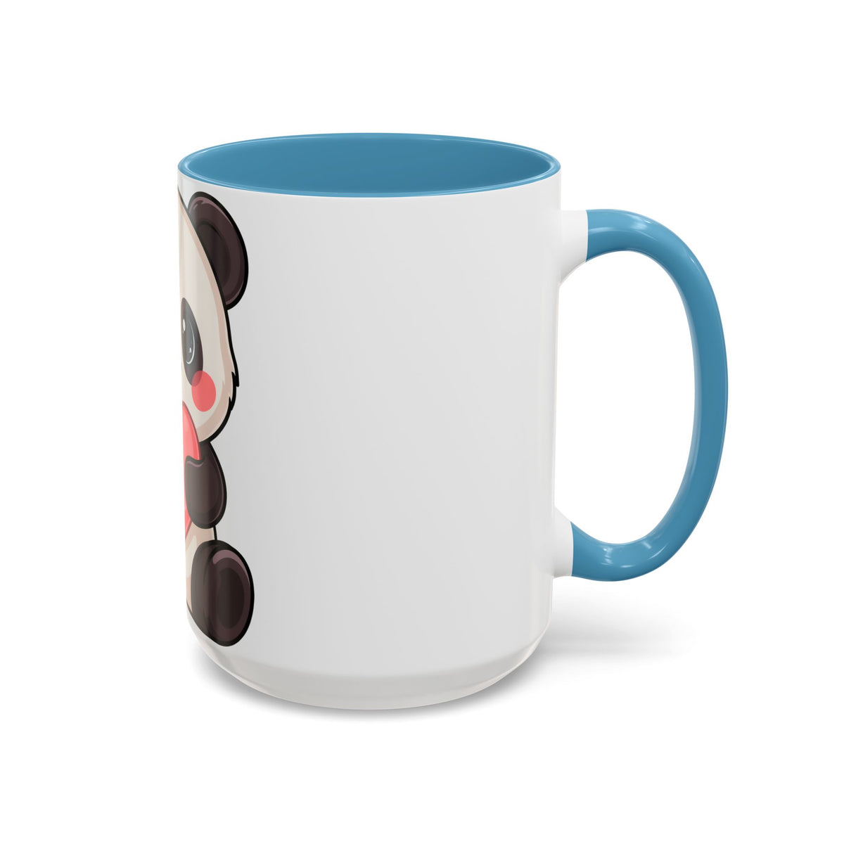 Kawaii Panda Heart Accent Coffee Mug
