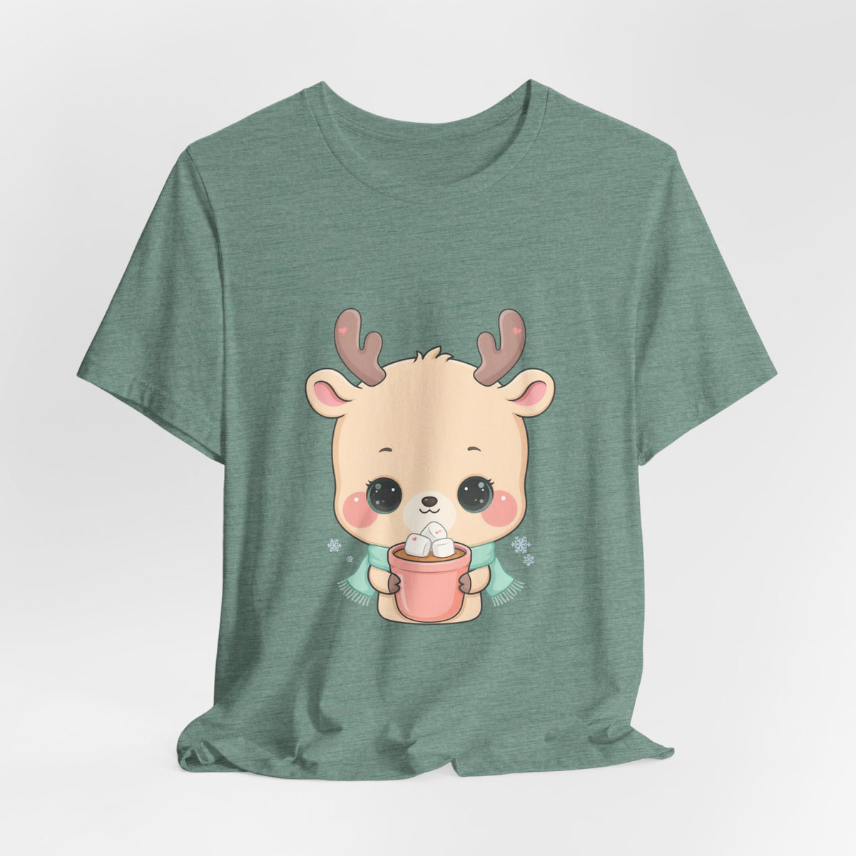 Kawaii Reindeer T-Shirt for Cozy Cocoa Season