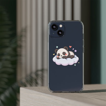 Sleeping Panda Clear Impact-Resistant Phone Case