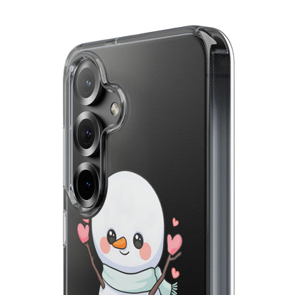 Kawaii Snowman Phone Case, Cute Winter Cheer