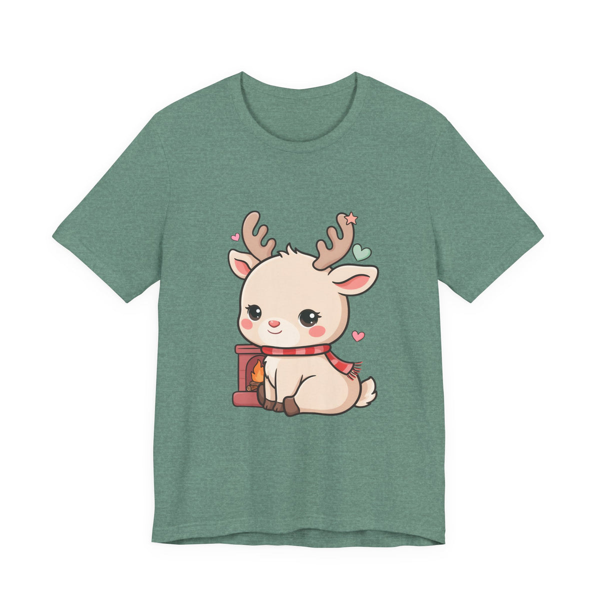 Kawaii Reindeer T-Shirt for Cozy Christmas Fans
