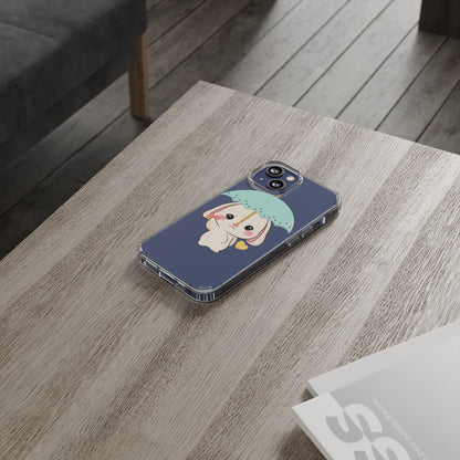 Kawaii Bunny Phone Case with Umbrella | Cute Clear Case