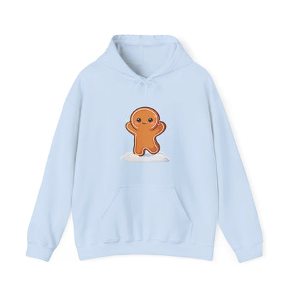 Kawaii Gingerbread Man Hoodie for Snowy Day Cheer