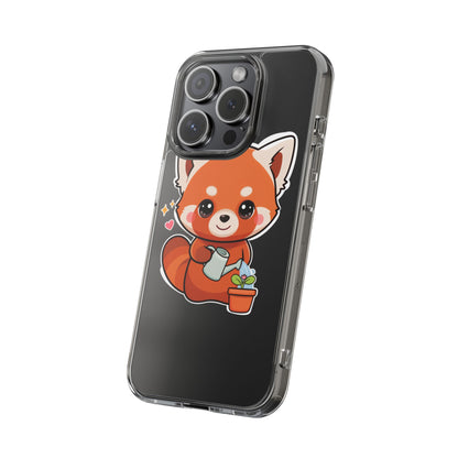 Red Panda Phone Case, Cute Plant Lover Gift