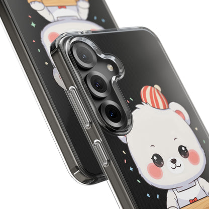 Christmas Bear Cookie Baking Clear Phone Case
