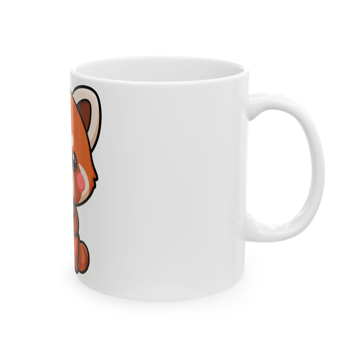 Kawaii Red Panda Mug, Cute Ice Cream Animal Gift