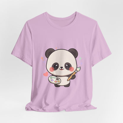 Kawaii Panda Artist T-Shirt for Creative Panda Fans