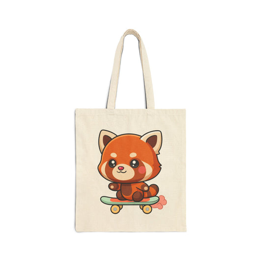 Red Panda Skateboard Tote Bag for Kawaii Animal Fans