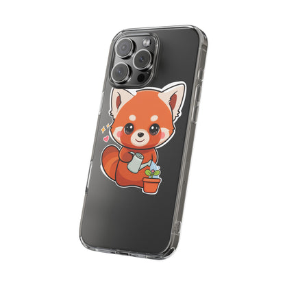 Red Panda Phone Case, Cute Plant Lover Gift