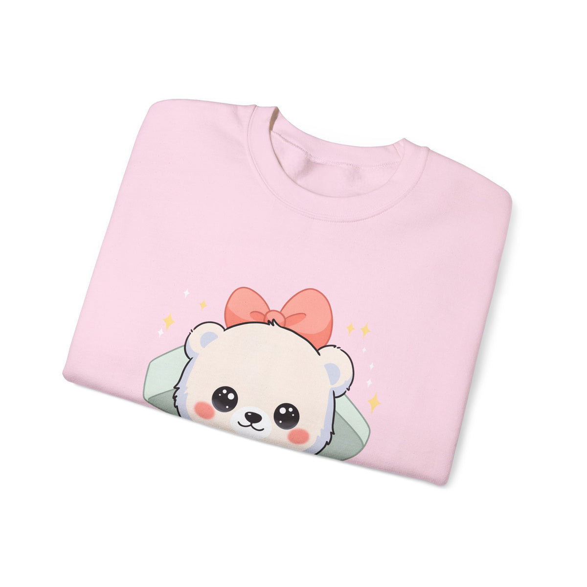 Kawaii Polar Bear Sweatshirt, Cute Gift Box Cub