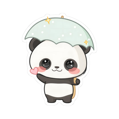 Kawaii Panda Umbrella Sticker for Cute Rainy Day Decor