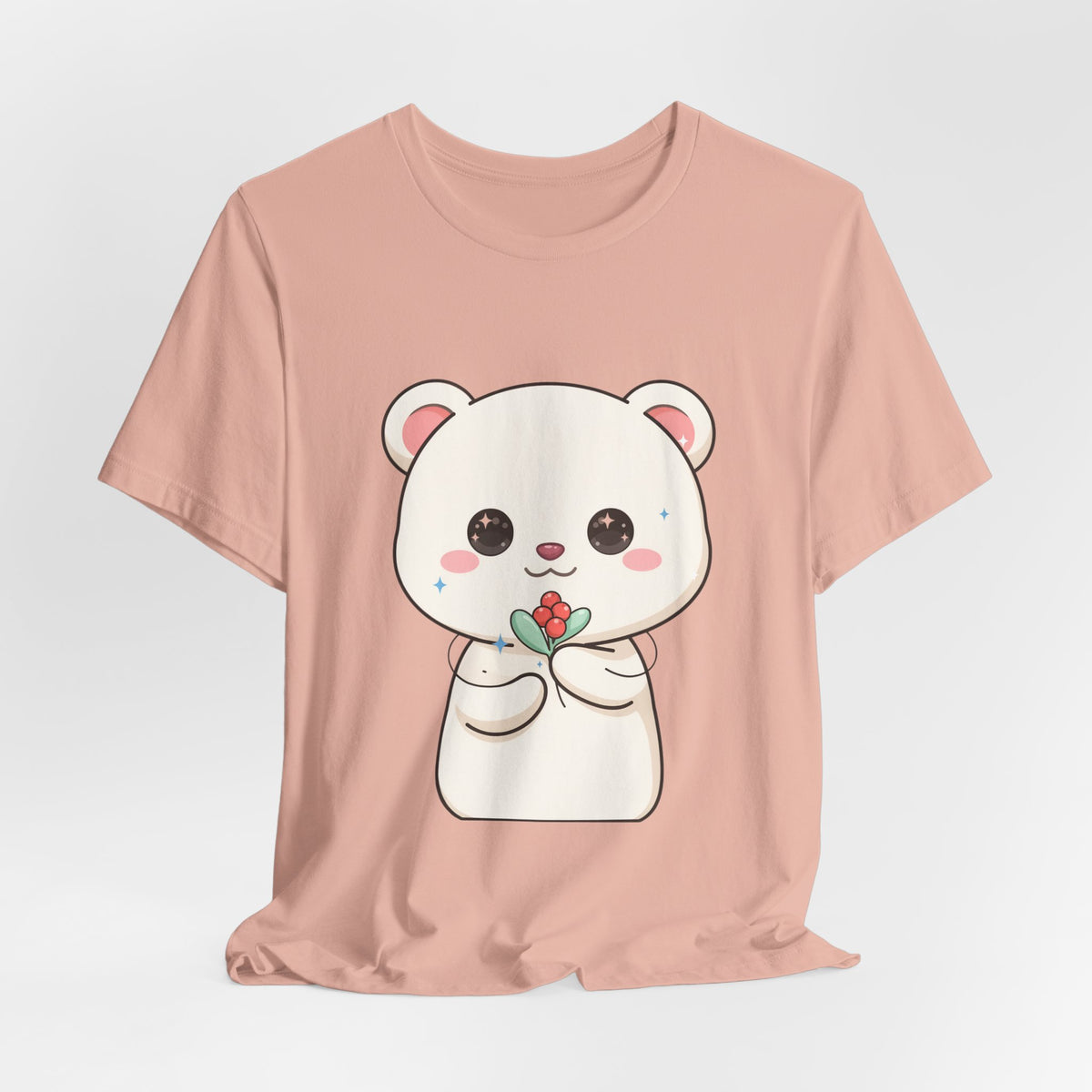 Kawaii Polar Bear Christmas T-Shirt for Cute Holiday Fans