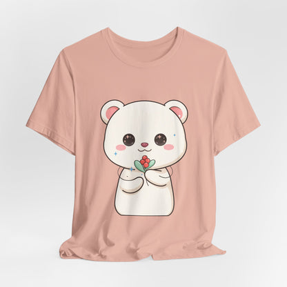 Kawaii Polar Bear Christmas T-Shirt for Cute Holiday Fans