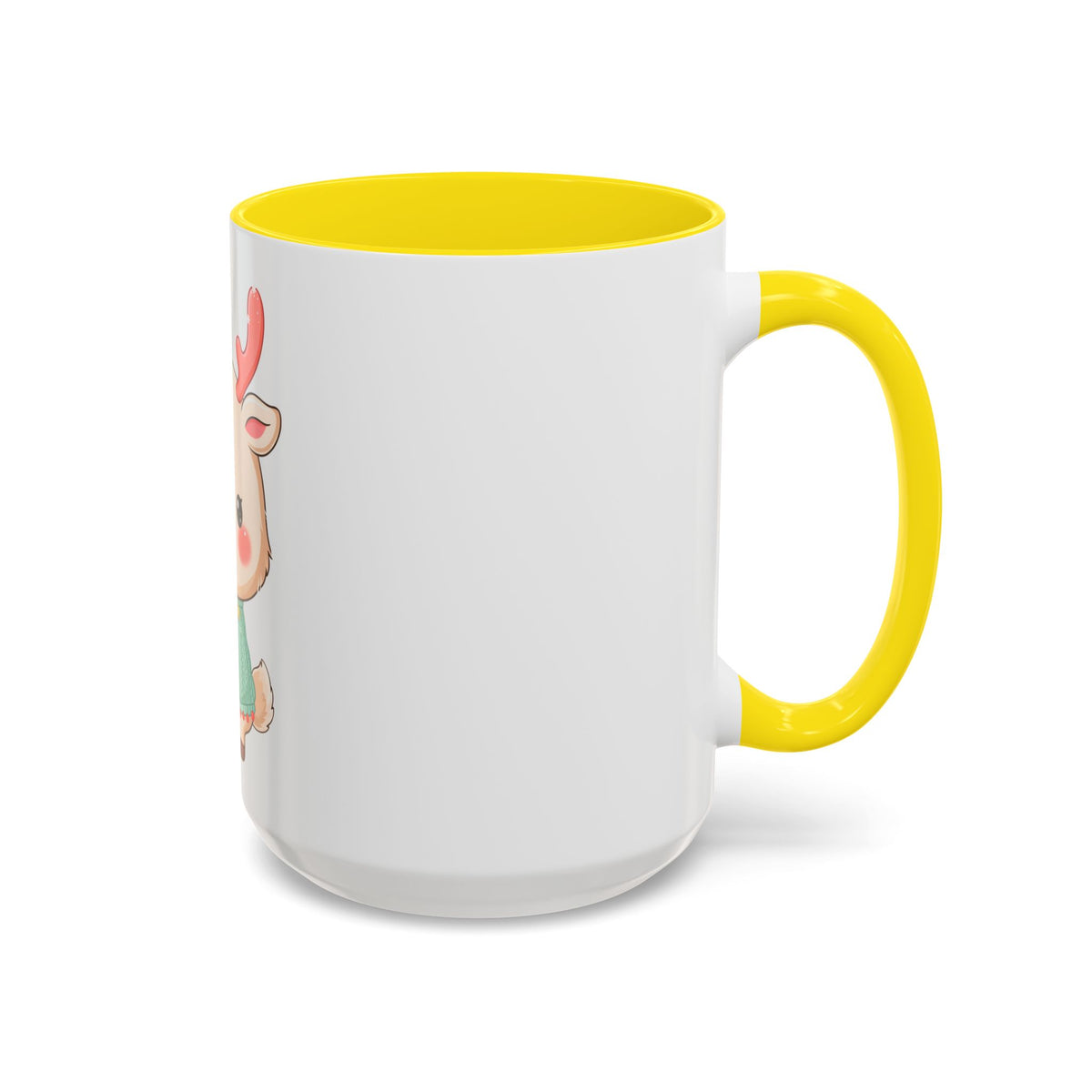 Kawaii Reindeer Christmas Mug – Cute Holiday Accent Coffee Mug