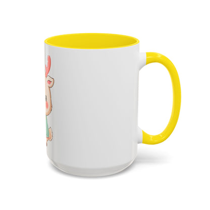 Kawaii Reindeer Christmas Mug – Cute Holiday Accent Coffee Mug