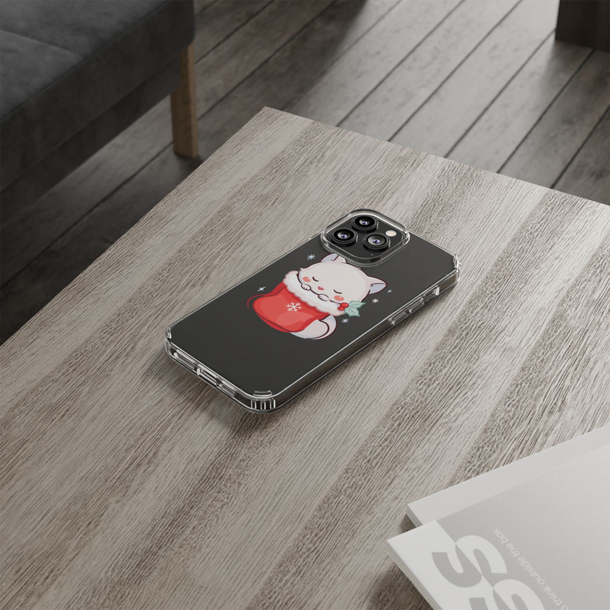 Christmas Fox Phone Case, Cute Holiday Stocking Gift