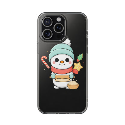 Christmas Snowman Phone Case, Cute Cookie Baker