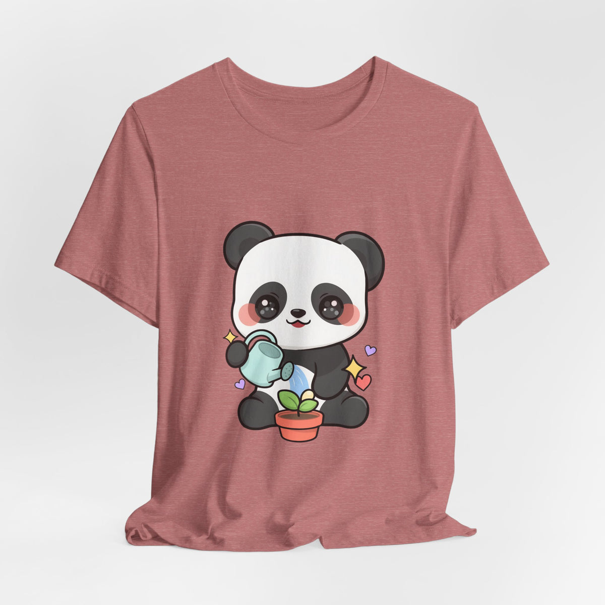 Kawaii Panda T-Shirt, Cute Plant Lover Gift