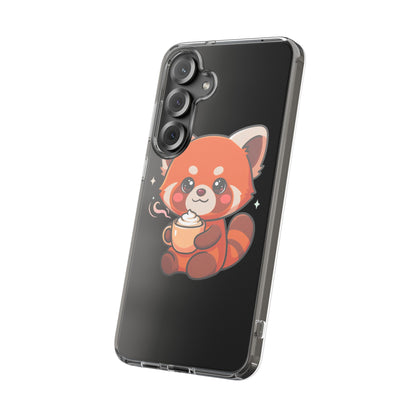 Kawaii Red Panda Phone Case with Latte