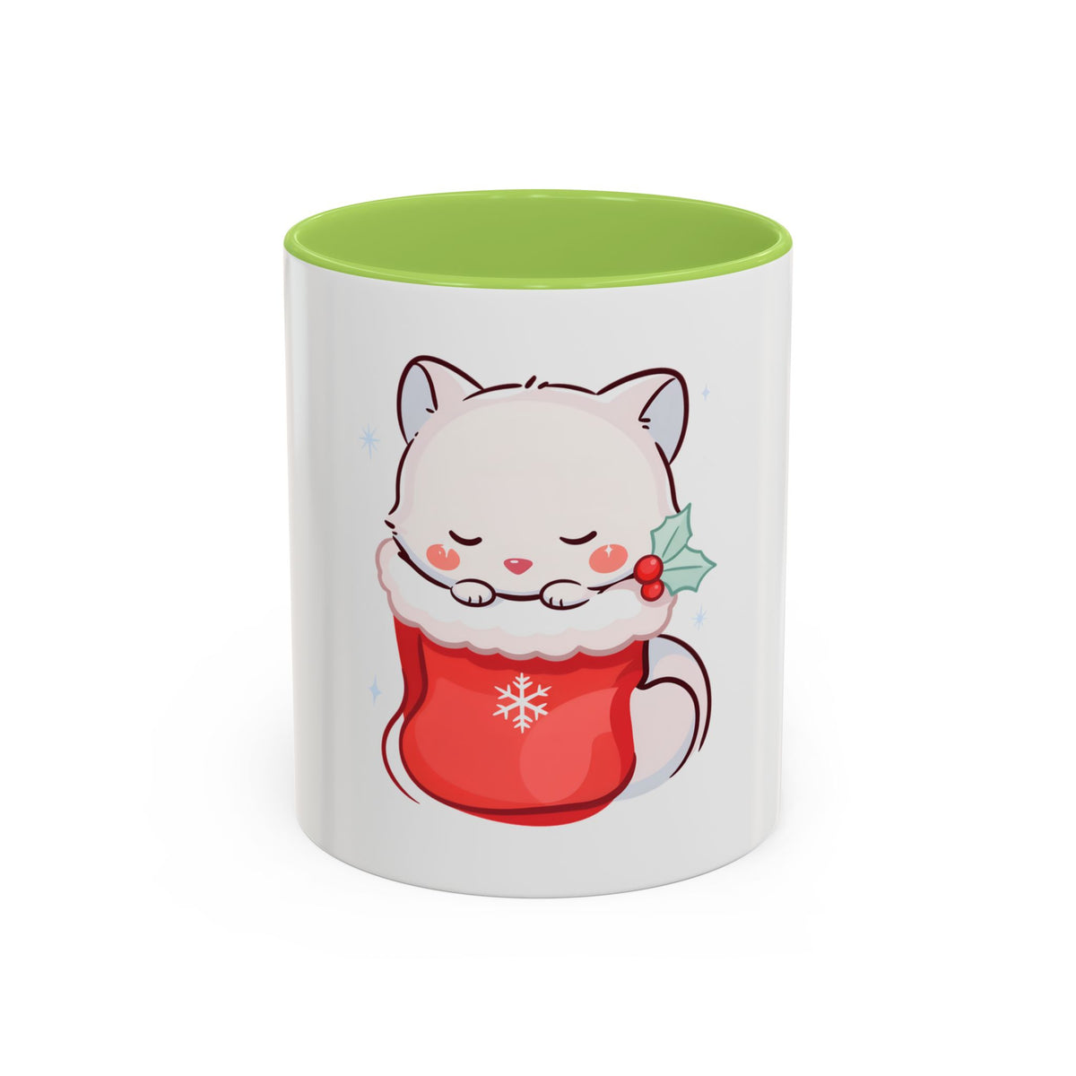 Kawaii Christmas Fox Accent Mug for Cozy Holiday Sips