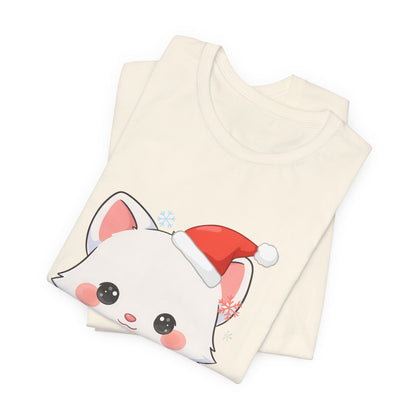 Christmas Arctic Fox T-Shirt for Cozy Holiday Readers