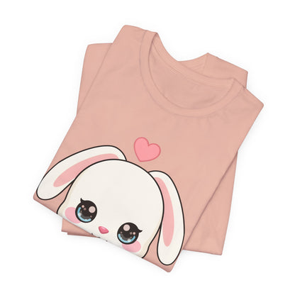 Cozy Bunny T-Shirt, Kawaii Blanket Bunny Tee