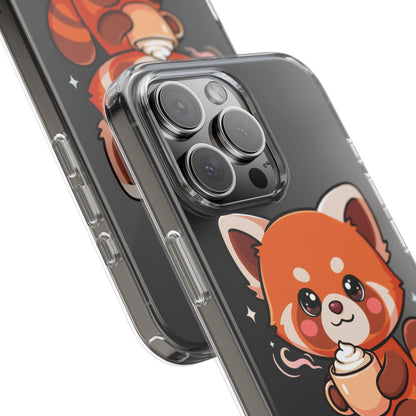 Kawaii Red Panda Phone Case with Latte