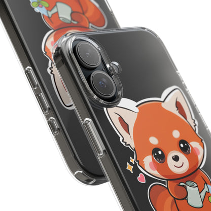 Red Panda Phone Case, Cute Plant Lover Gift