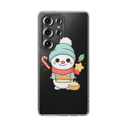 Christmas Snowman Phone Case, Cute Cookie Baker