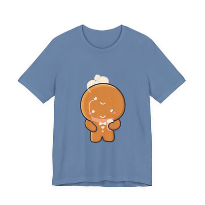 Kawaii Gingerbread Man T-Shirt for Cozy Cocoa Fans