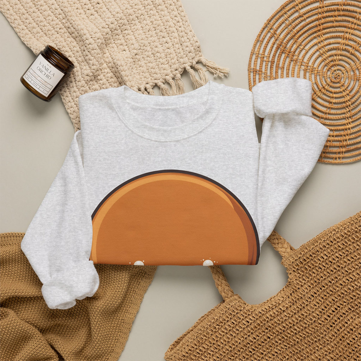 Gingerbread Man Sweatshirt, Cute Kawaii Christmas Crewneck