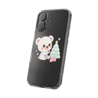 Christmas Polar Bear Phone Case, Kawaii Holiday Accessory
