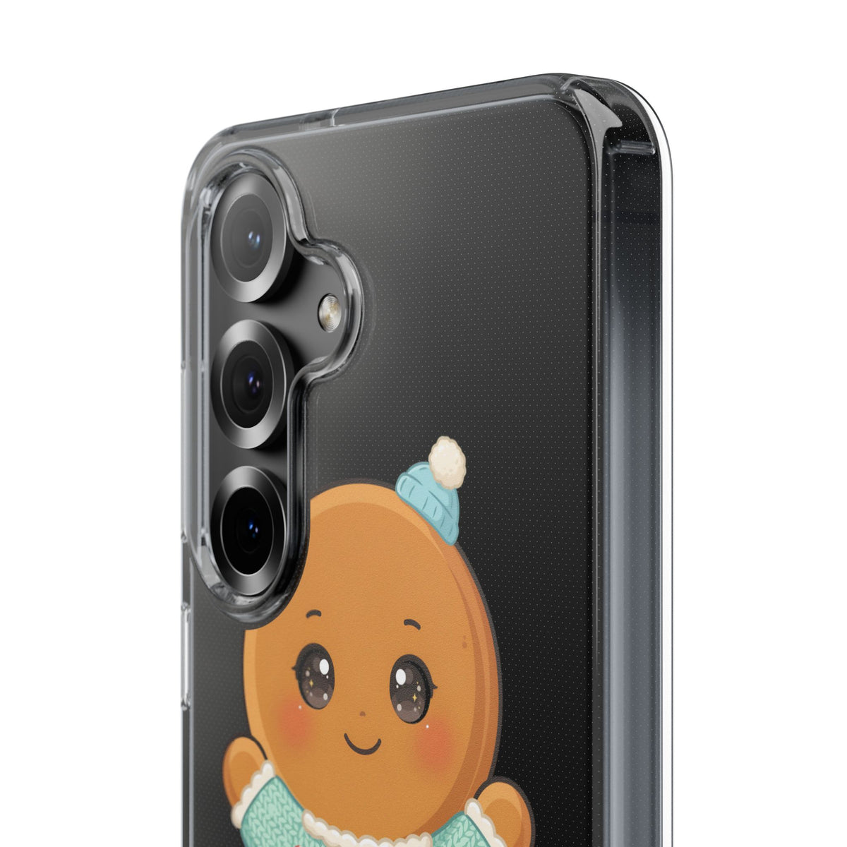 Kawaii Gingerbread Phone Case, Cute Christmas Sweater Cookie